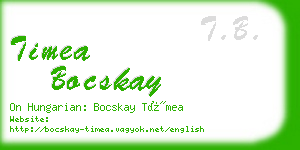 timea bocskay business card